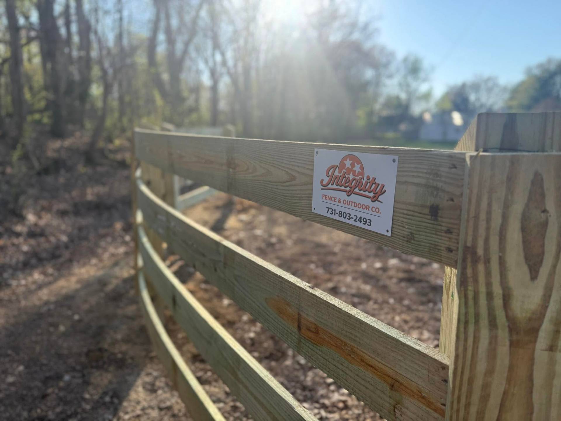 Four-board farm fence