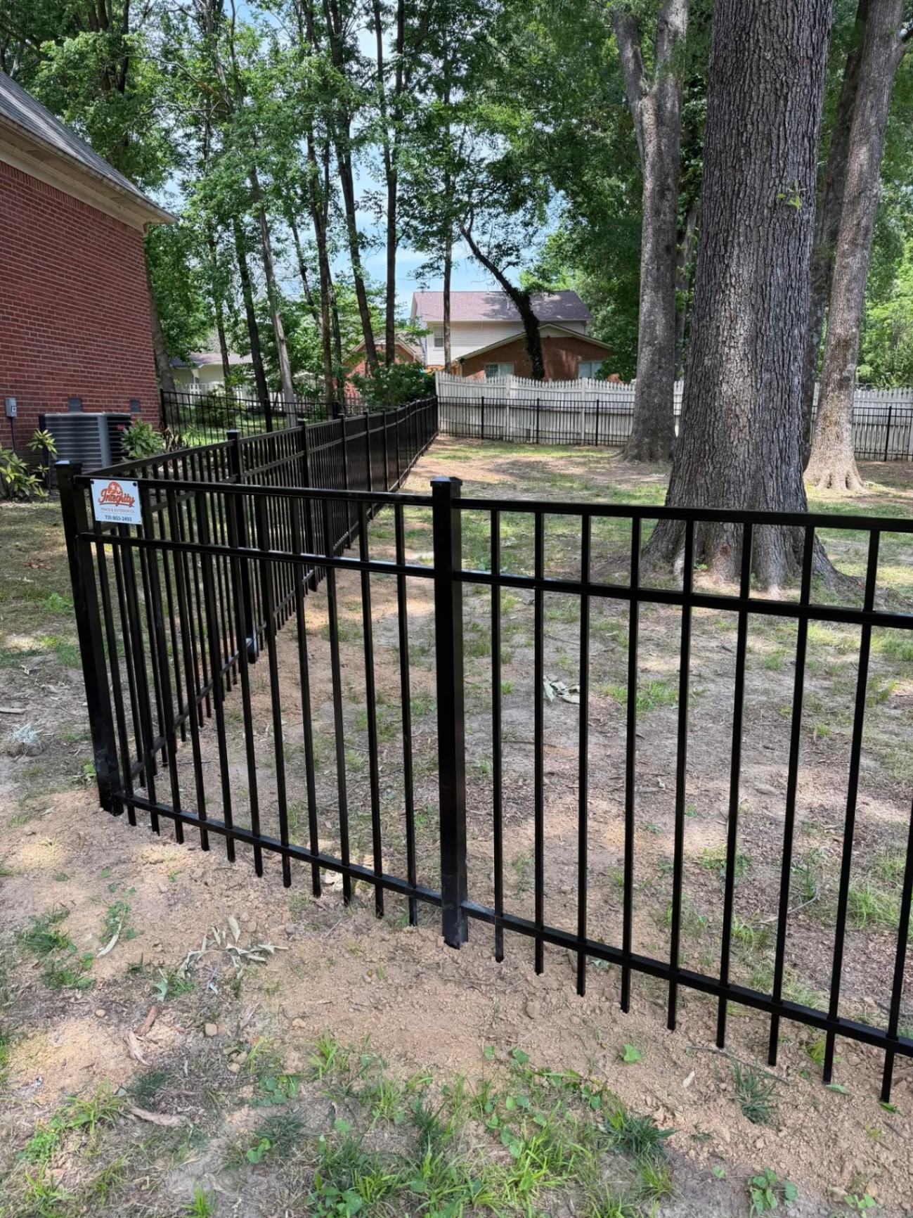 Black aluminum picket